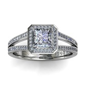 Bespoke Princess Diamond Ring Princess in Platinum 950 AU